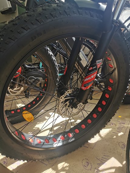 Close up of Fat Bike Wheel