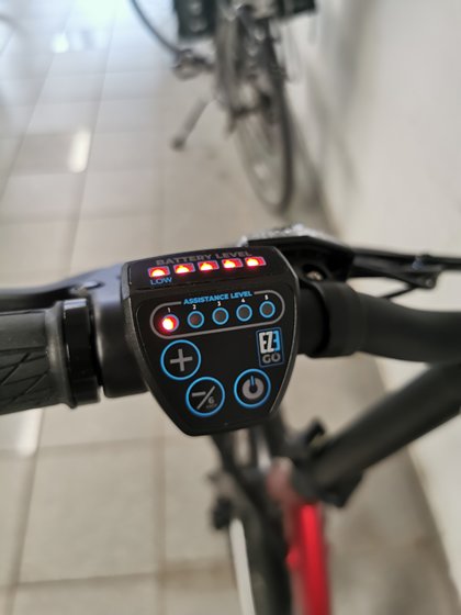 Close up of Display on Eze Go E Bike